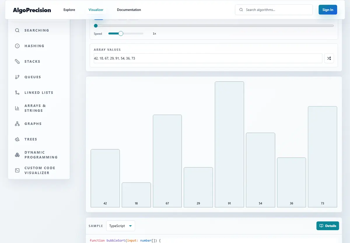 DSA Visualiser screenshot 2
